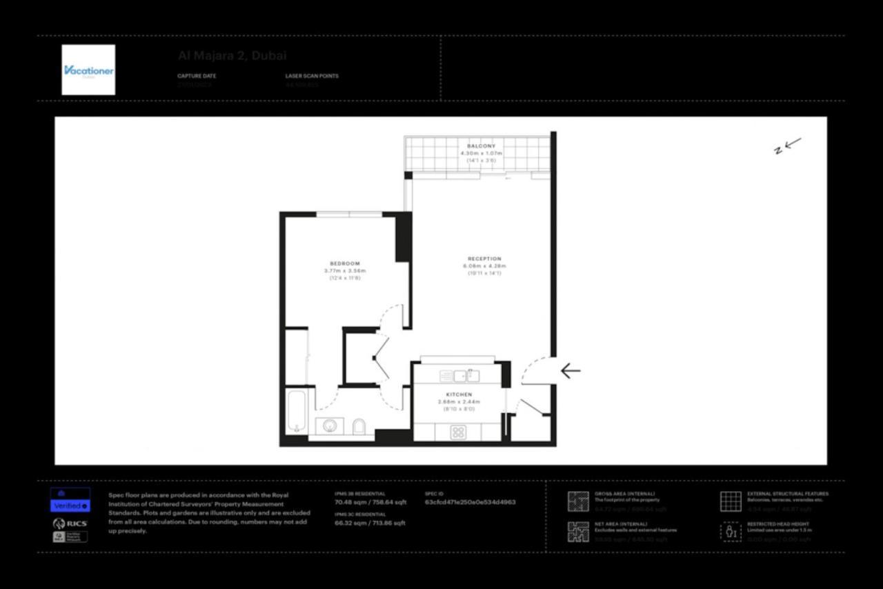 Al Majara 2, Dubai Marina - Tranquil One Bedroom Exterior foto
